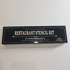 Excello Restaurant Stencil Kit Includes 40Flexible Plastic Stencils